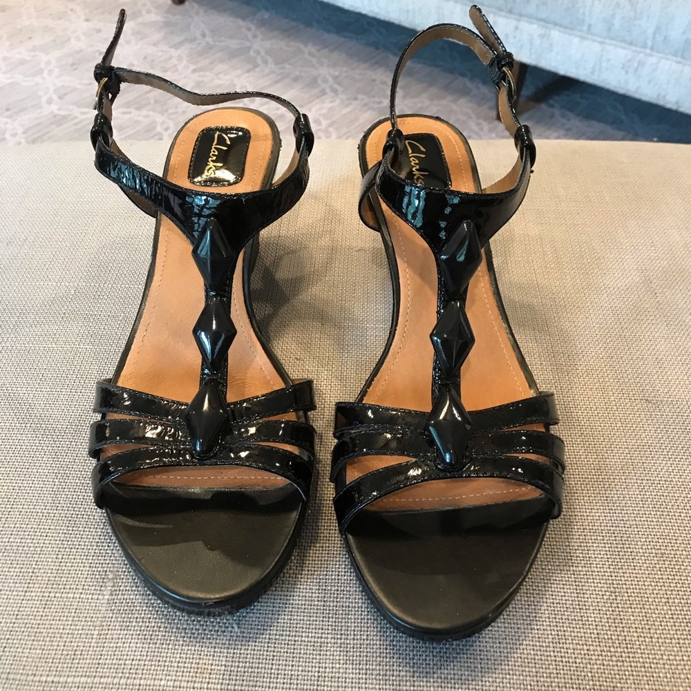 Black Clark sandals